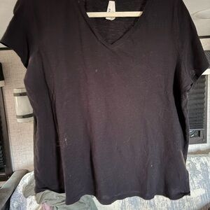 Classic Black V-Neck Women's Tee